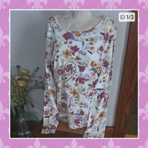 Nwt Sag Harbor Multicolor Cotton Top Size Large